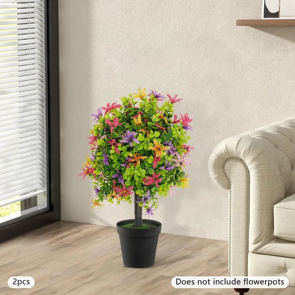 Kunstige Blomst Stakes, Vejrbestandige, Nem Installation,MULTI