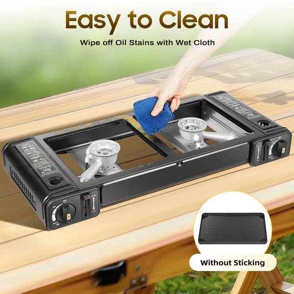 Auto Tænding, Non-Stick Grillbakke, Sikker Design,sort
