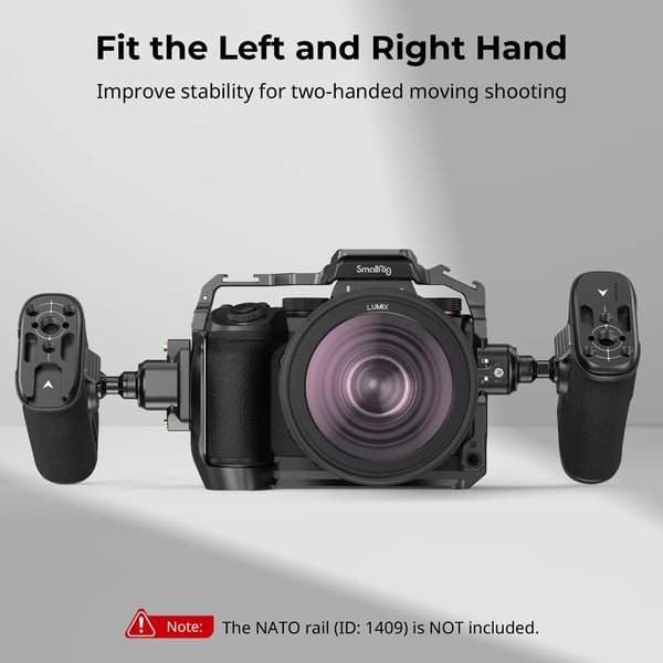 Kamerahåndtag, 360° Bi-Direktionel Rotation, Ergonomisk Greb,Side Håndtag 4359