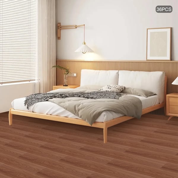 Selvklæbende Gulvfliser, PVC Materiale, 36 Fliser, 30 cm x 30 cm Dimensioner, Vandtæt, Høj Slidstyrke