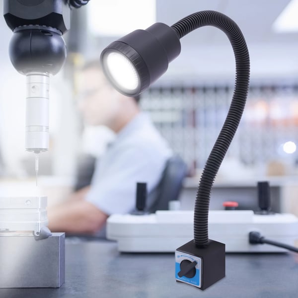 LED Arbejdslampe, Magnetisk Base, Fleksibel Slange,sort
