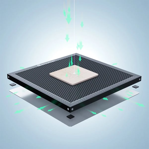 Laser Skære Bord, Honningkage Design, Forbedret Synlighed,400x400x22mm
