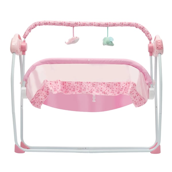 Babyvugge, Auto-svingfunktion, Fjernbetjening,Pink