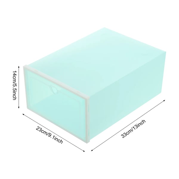 Skoopbevaringsboks, Stabelbar Design, Klar Synlighed,turkis