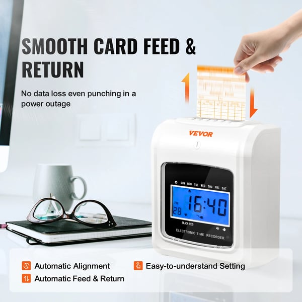 Punch Time Clock, Automatisk Kalibrering, Forbedrede Sikkerhedsfunktioner,Pintryk