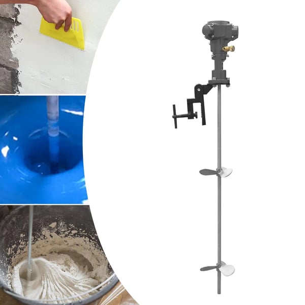 Pneumatisk Mixer, 1/2 HK Effekt, 190L Rørekapacitet,Sølv