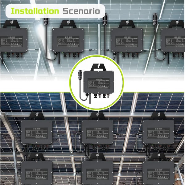 Solarmikroinverter, 800W Udgangseffekt, IP67 Beskyttelse,AC 230V, DC 22-50V, 800W inverter