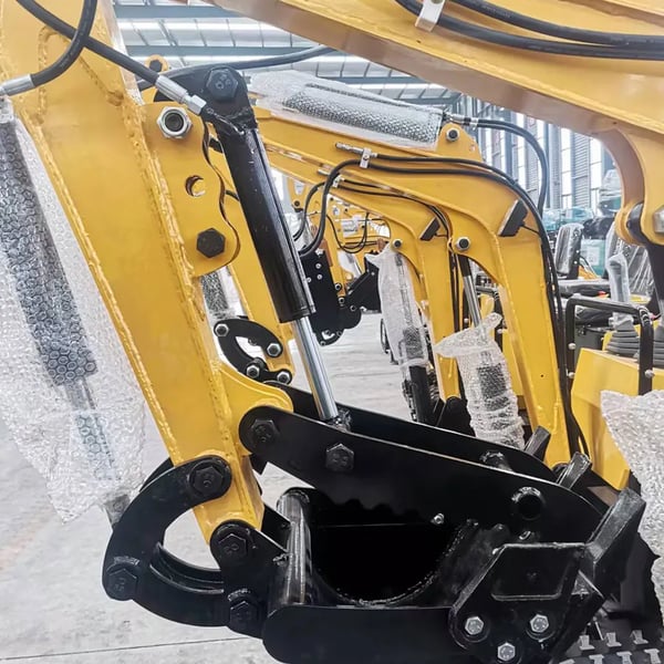 Hydraulisk tommelfinger, højstyrkestål, kompatibel med mini-gravemaskiner, forbedret greb, alsidig brug