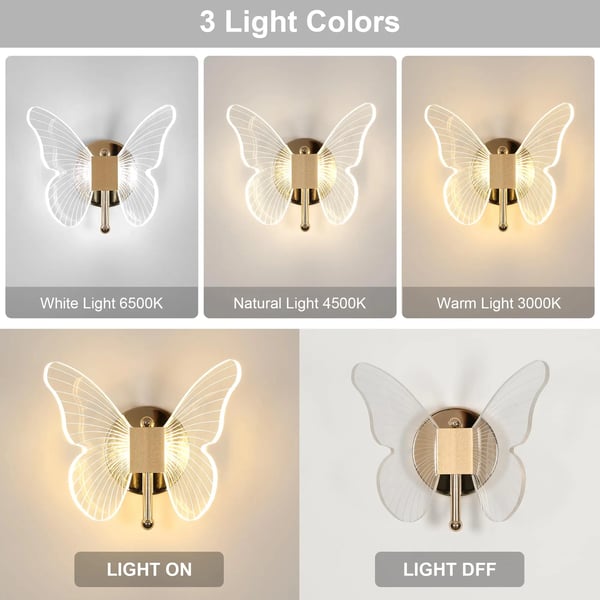 Væglampe, Moderne Design, Multi-Farve Muligheder,11-15W, M, Guld