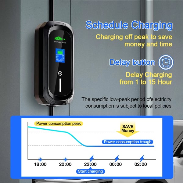 Kannettava EV-laturi, 7.2KW teho, yhteensopiva tyyppi 2 ajoneuvojen kanssa,TYYPE2, APP-7.2KW-5M