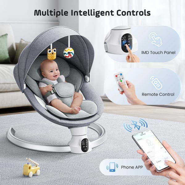 Sähkösynnytys, säädettävät kulmat, Bluetooth-musiikki,vaaleanharmaa