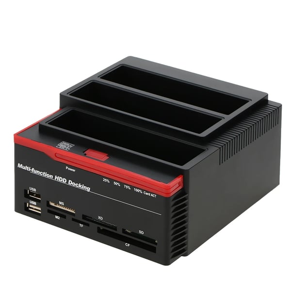 HDD-telakointiasema, USB 3.0 -liitäntä, tuki kahdelle paikalle, musta