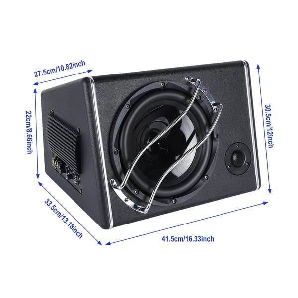Auton subwoofer, 10 tuumaa, 3800W maksimiteho, 480W RMS-teho, 3.8Ω impedanssi, 12V käyttöjännite