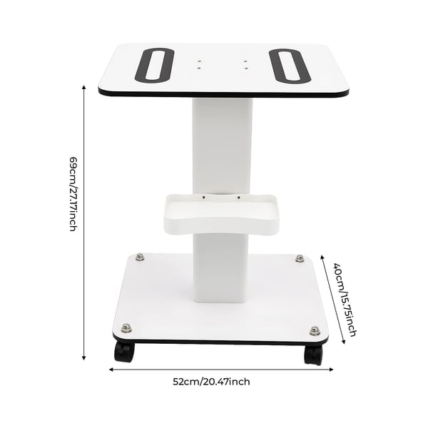 Salonvogn, Mobil Opbevaring, Holdbart Design,HVID