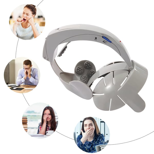 Huvudmassage, Vibrationsterapi, Stressavlastning,GRÅ