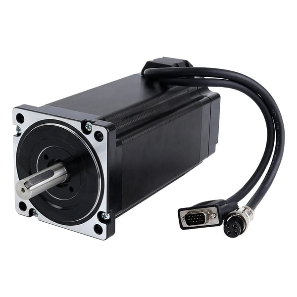 Lukket Sløjfe Steppermotor, 12Nm Holdemoment, 2 Faser, Optisk Encoder,14mm