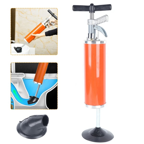 Sugeplunger Afløbsrenser, 0,7MPa Effekt, Ergonomisk Design,Appelsin