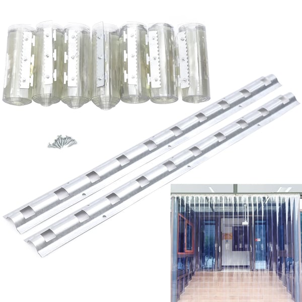 PVC Strip Gardin, Gennemsigtig Design, Nem Installation,Gennemsigtig
