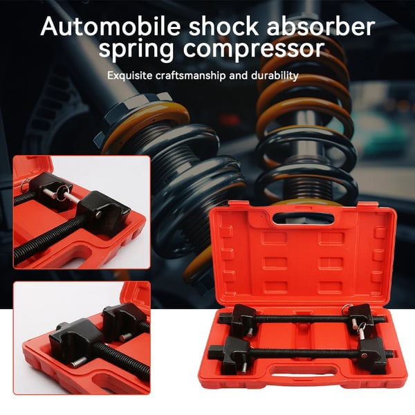 Heavy-Duty Coil Spring Compressor Værktøjssæt, 12 Tommer Længde, 4 Tommer Bredde, Maksimal Belastningskapacitet 2.500 lbs, 5 lbs Vægt
