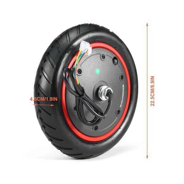 Elektrisk Scooter Motorhjul, 350W, Spetskraft 700W, Storlek 24 * 24 * 14 cm, Kompatibilitet med Xiaomi M365 Pro