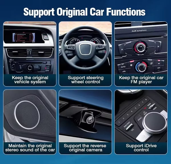 Trådløs CarPlay-modul, understøtter Android Auto, nem installation,Til Audi MMI 2G
