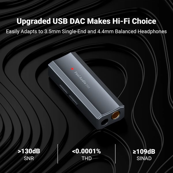 USB DAC-kuulokevahvistin, 32Bit/384kHz-tuki, kaksoiskuulokelähdöt, DS2