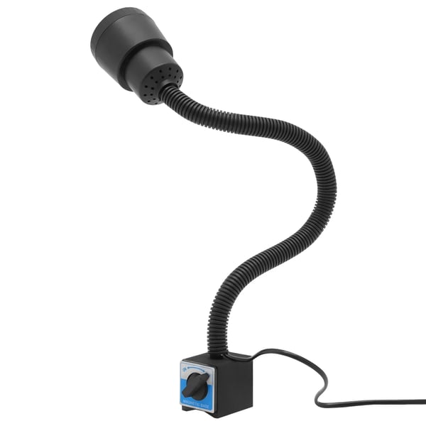 Arbejdslampe, justerbar gåsnek, magnetisk base,sort