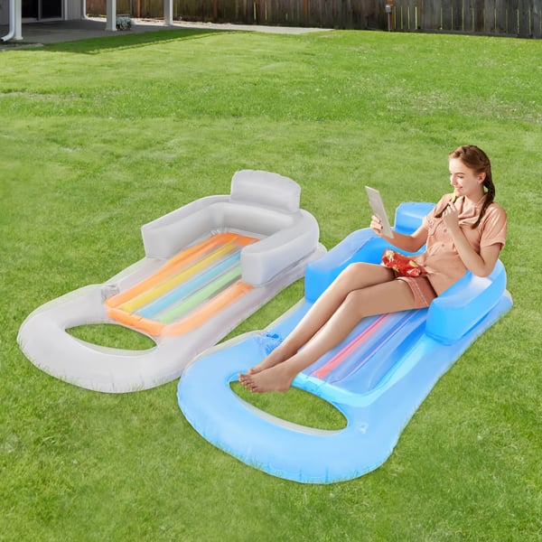 Flydende Lounger, Indbygget Kopholder, Holdbart Design,Blå