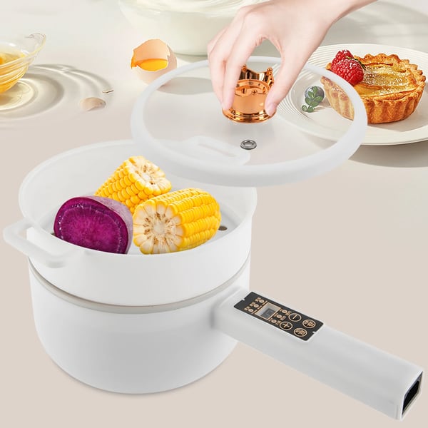 Elektrisk Kogepande, 1,6L Kapacitet, 701W Effekt, 220V Spænding, 19,5cm Diameter, Designet til 1-4 Personer