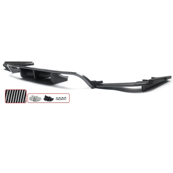 Bageste kofanger diffuser, skræddersyet til præstationsautomobil E92 E93, holdbar ABS-konstruktion,Kulfiberlook