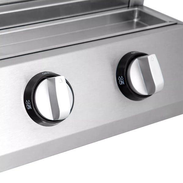 Gasgrill, 4 brændere, nem at rengøre,Sølv