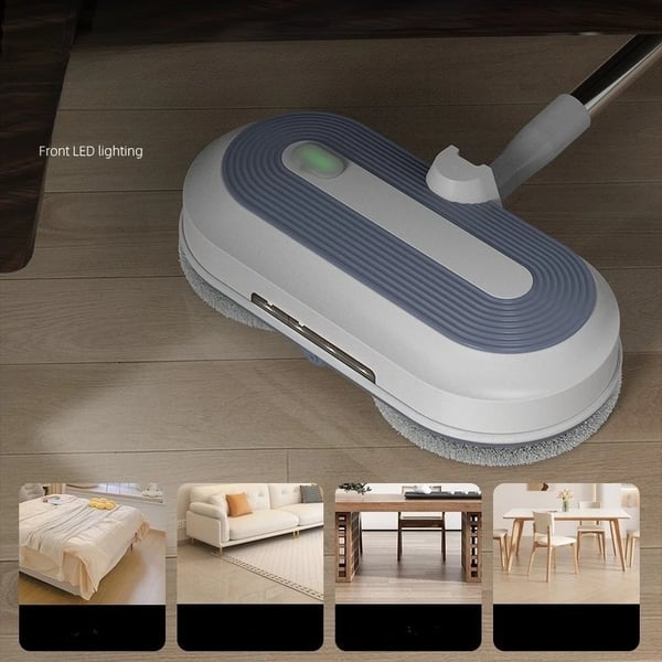 Elektrisk Gulvmoppe, Trådløs, LED Belysning,hvid, EU