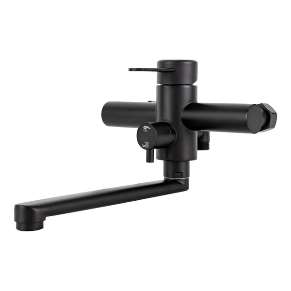 Holdbar vægmonteret vandhane, 360° roterbart design, dual temperaturkontrol, flere udløbsmuligheder