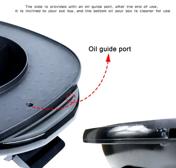 Elektrisk Hot Pot Grill, Dobbelt Temperaturkontrol, Røgsfri Madlavning, Holdbar Non-Stick Pande