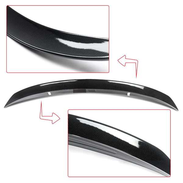Bagagerums Spoiler, ABS Plast, Direkte Erstatning,Kulfiberlook