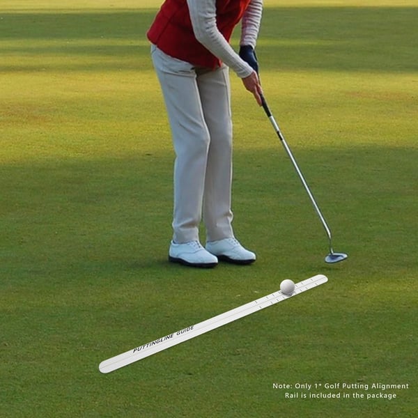 Golf Putting Alignment Rail, Letvægts Aluminium, Øjeblikkelig Feedback,HVID
