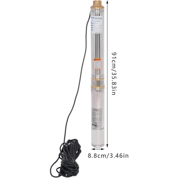 Dybbrøndspumpe, Høj Flowhastighed, Holdbart Rustfrit Stål,EU, 220V