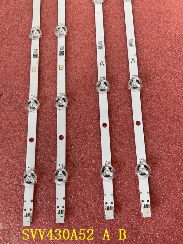 LED-bakgrundsbelysningsremsa, kompatibel med Panasonic TX-43GX555 och TX-43FX550B., 2Kit för 2 TV