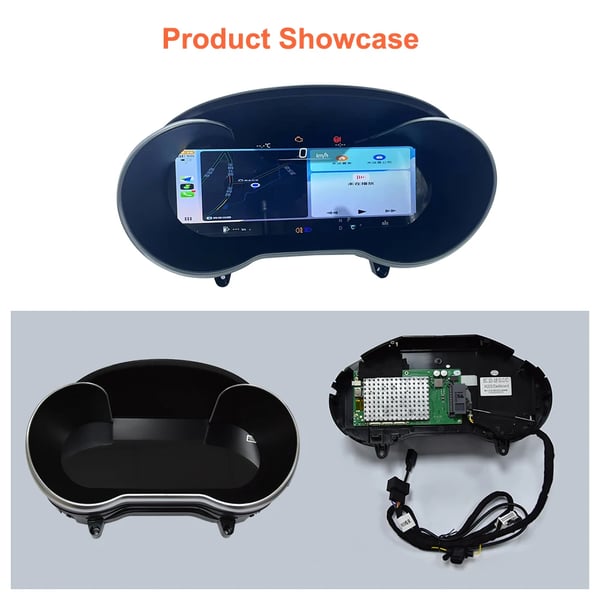 Digital Dashboard, Kompatibel med Mercedes Benz Modeller, Carplay Support,sort