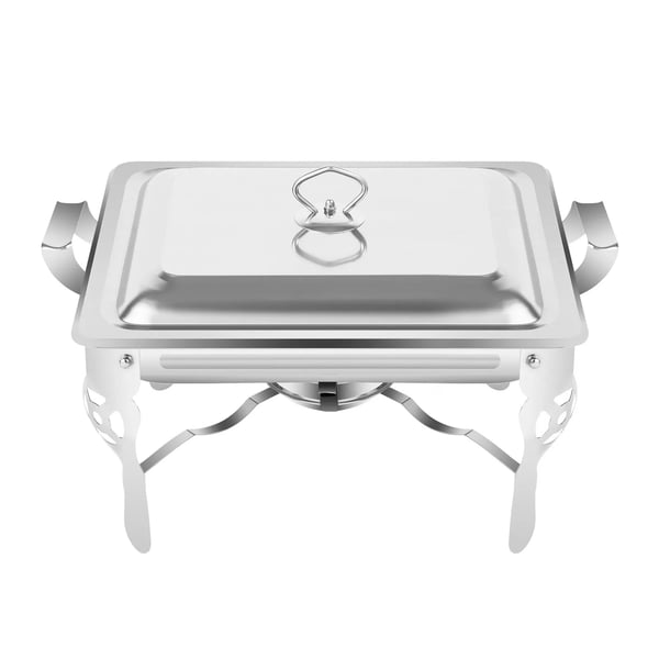 Chafing Dish, Rustfrit Stål, 6 Liter Kapacitet, 40 cm x 25 cm x 20 cm, Dobbeltvægget Isolering, Elegant Design