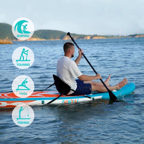 Oppustelig Stand Up Paddle Board, Holdbart PVC, Skridsikkert Dæk,SUPFW08C