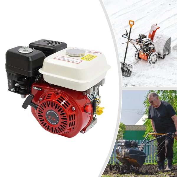 Gasmotor, 7,5HK, Multi-brug til pumper og generatorer,Rød