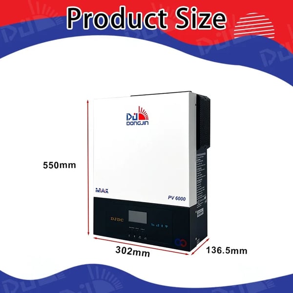 Sol inverter, 24V DC, indbygget MPPT-controller,24V, 3500W-24V-WIFI, 220-240V
