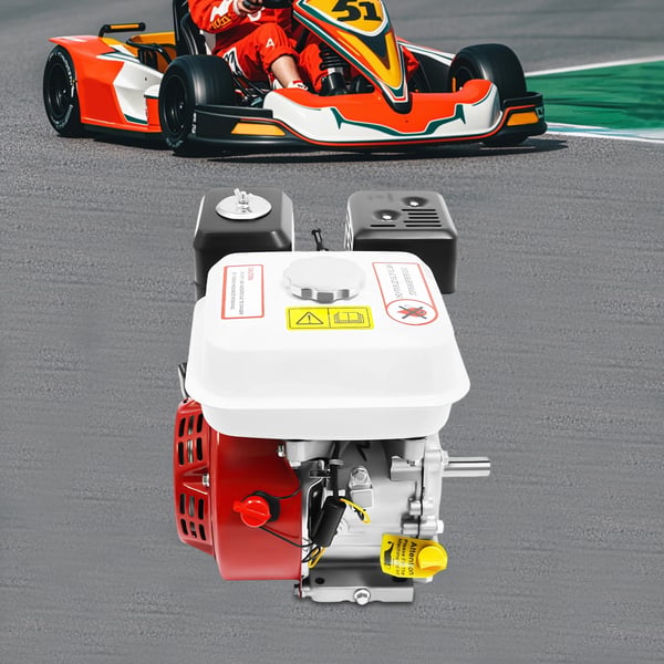 Benzinmotor, 4-takts, 212cc effektudgang,Rød