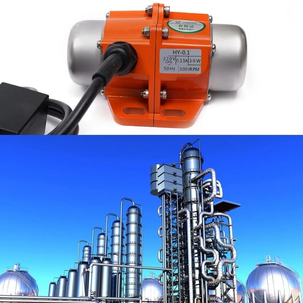Vibrationsmotor, En-faset AC, Justerbar Excentrisk Blok,Rød
