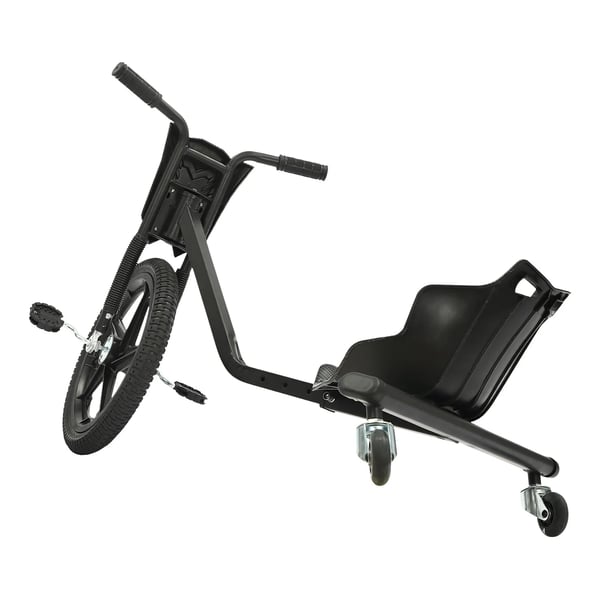 Pedal Go Kart, 3-hjulet design, maksimal vægtkapacitet 100 kg,sort