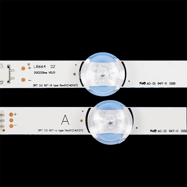 LED-taustavalonauhat, pituus 1240 mm, 11 LED-helmeä, 6V jännite, yhteensopiva LG TV -malleihin, kestävä PVC-materiaali