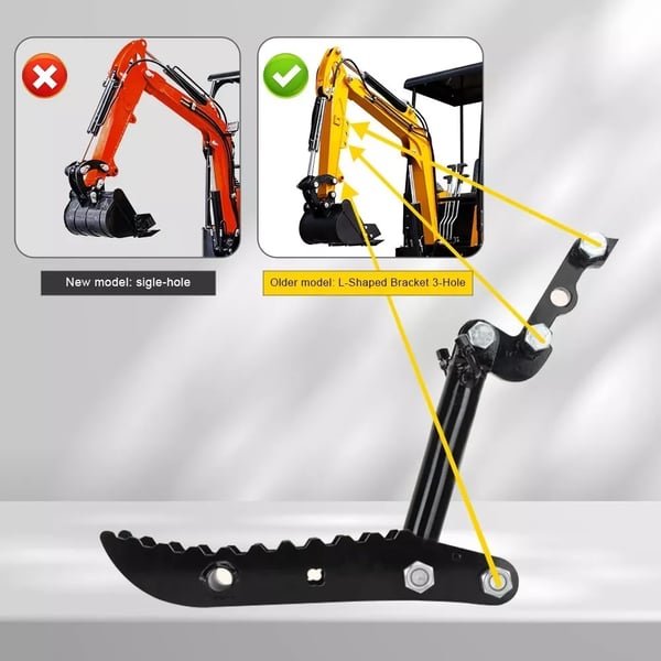 Hydraulisk tommelfinger, højstyrkestål, kompatibel med mini-gravemaskiner, forbedret greb, alsidig brug