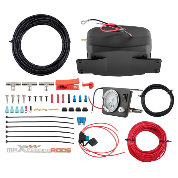 Luftstødcontroller Kit, 100 PSI Max, Universel Pasform, Gummimateriale, Dimensioner 32cm x 20cm x 20cm, ISO 9001 Certificeret