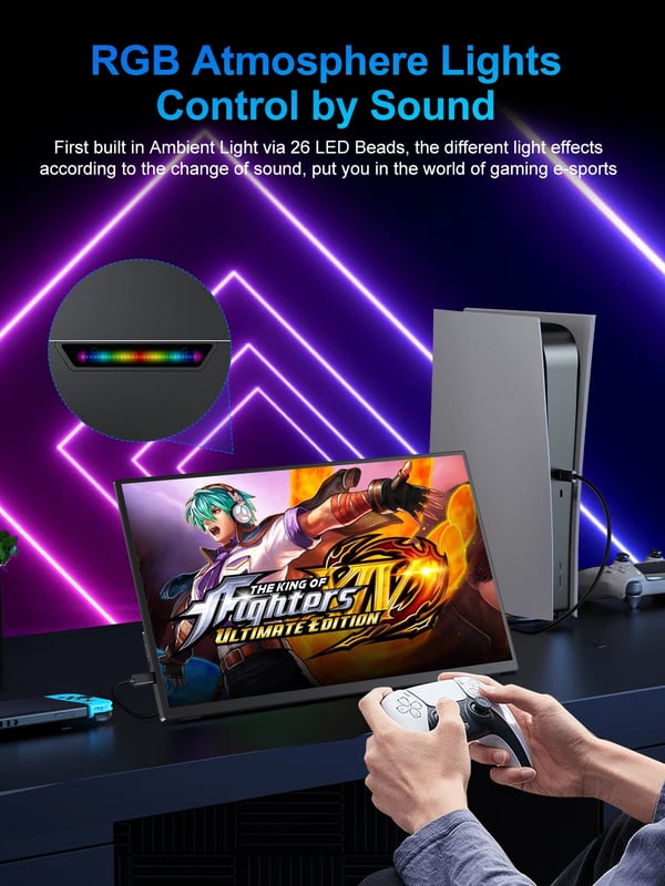UPERFECT 18,5" Spelmonitor, 120Hz Uppdateringsfrekvens, IPS-panel,EU